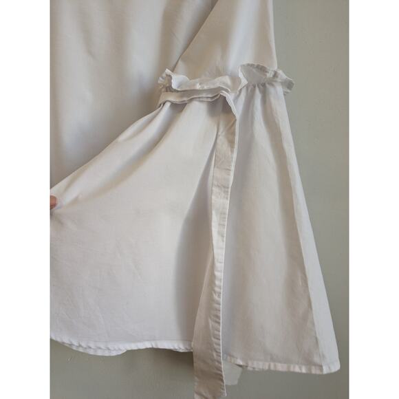 Cupio Blouse Top Shirt 3/4 Bell Sleeve White Size Large - Picture 5 of 12